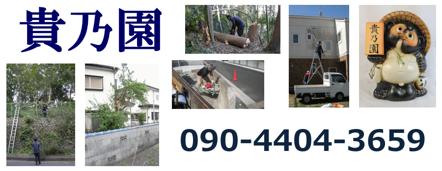 貴乃園　名古屋市北区 | 庭木の伐採、立木の枝落し、抜根のホームページです。
